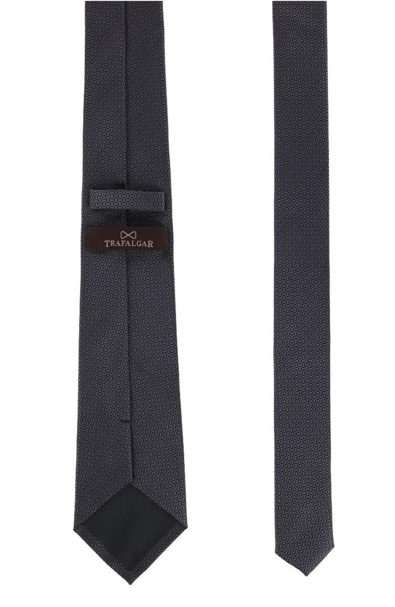 Trafalgar The Monte Bello Interlocked X-Long Silk Tie, Alternate, color, Black
