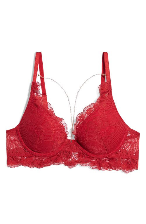 Etam La Chamade Chain Link Underwire Bra In Red