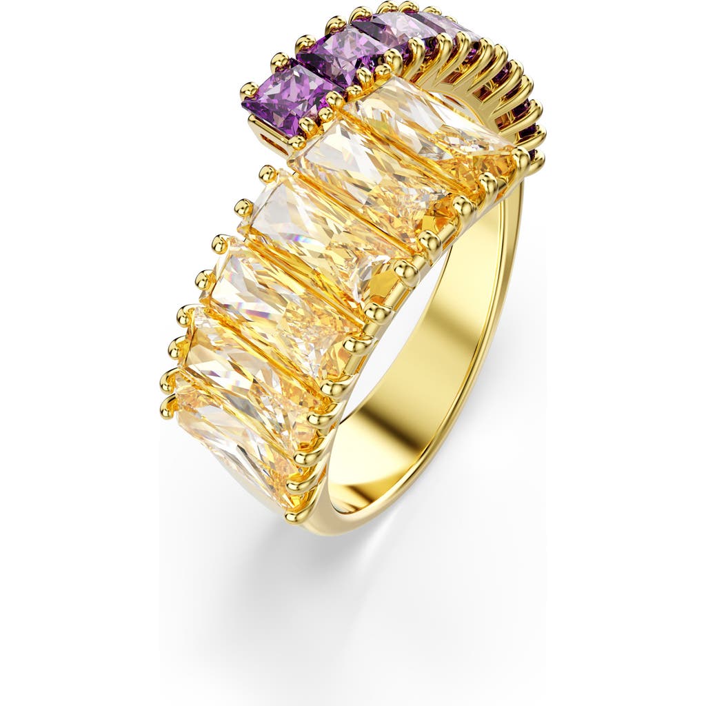 Swarovski Matrix Bypass Ring In Gold