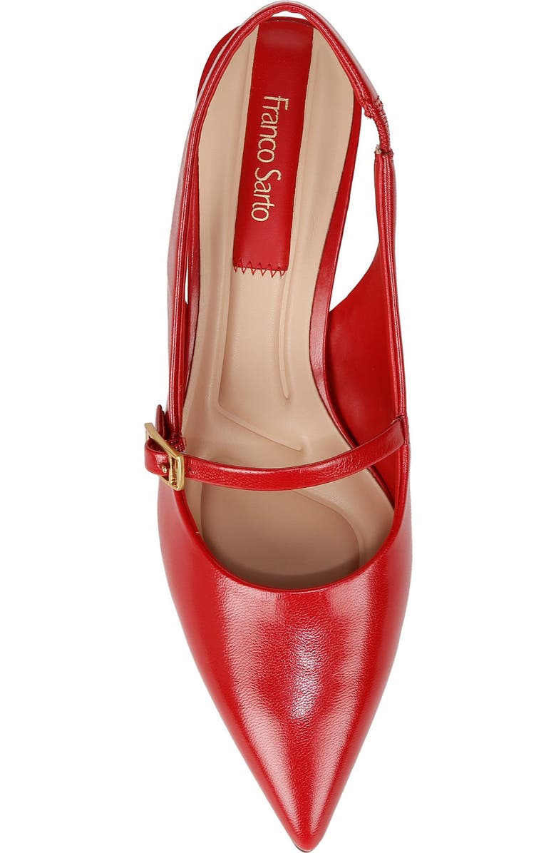 Franco Sarto Khloe Pointed Toe Kitten Heel Pump, Alternate, color, Red
