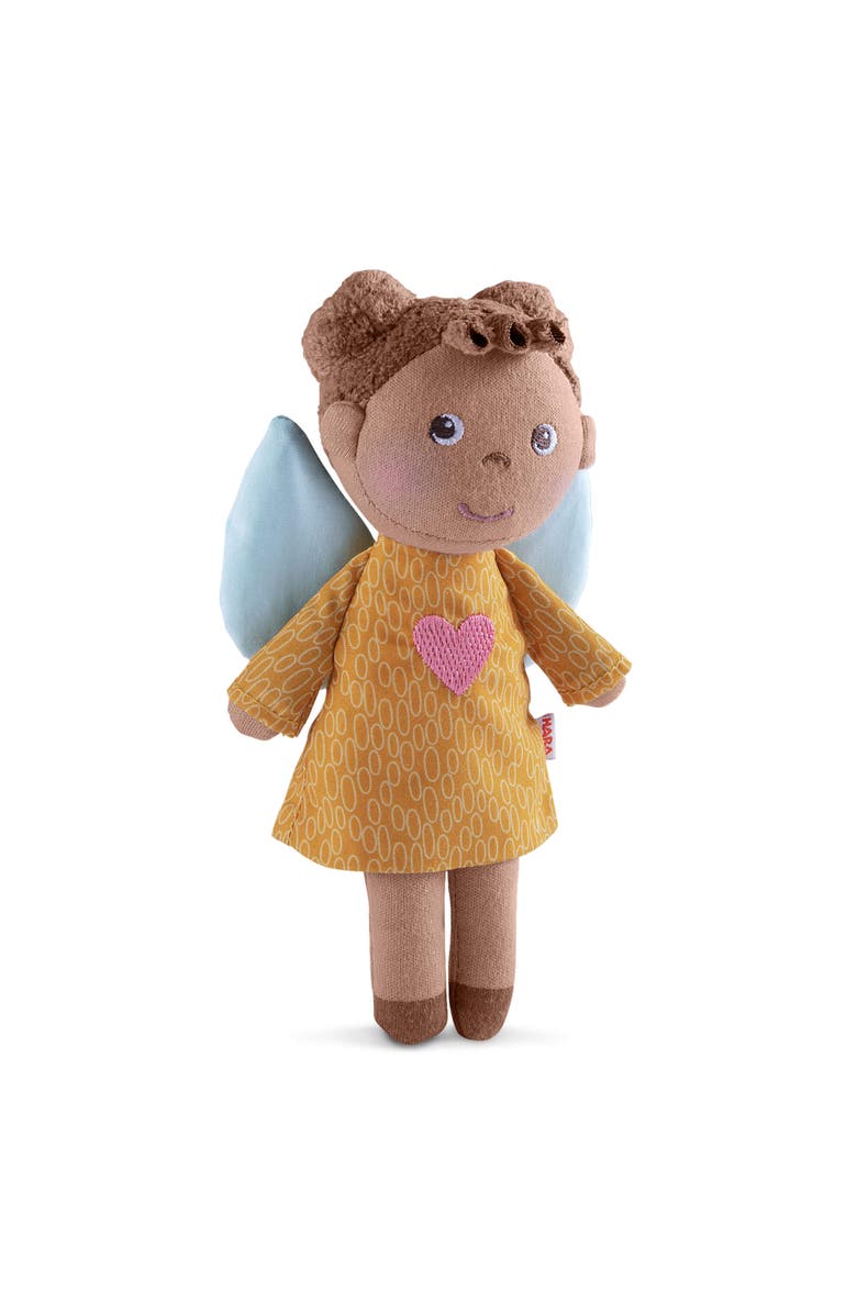HABA Guardian Angel Mini Doll Nora - Soft Plush Baby Doll Toy for Toddlers 1-3, Ideal Gift for 2 Year Old Girls & Up, Main, color, Multi