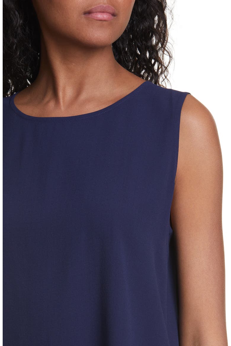 Scoop Neck Silk Tank, Alternate, color, MIDNIGHT