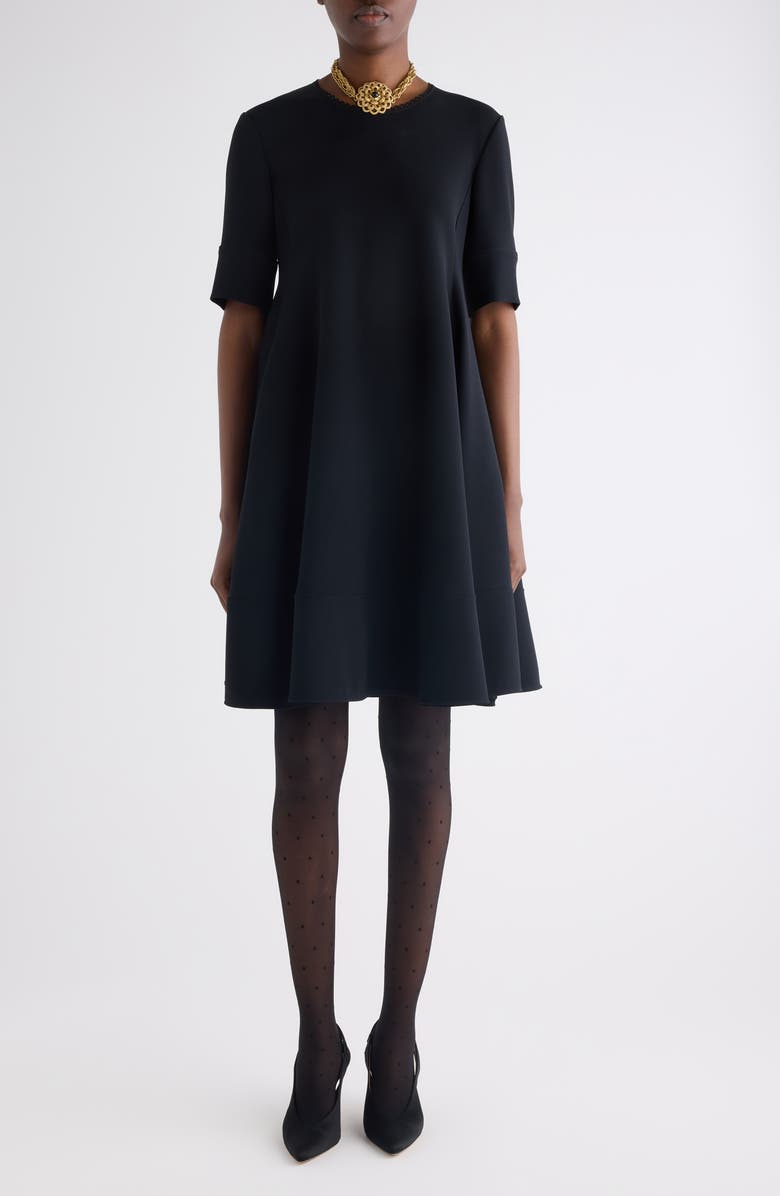 Chloé Stretch Crepe Minidress, Main, color, Black