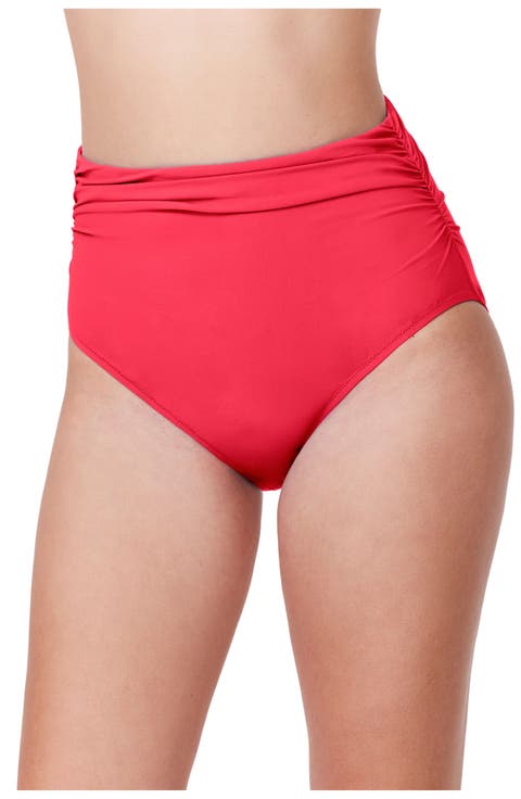Tutti Frutti Shirred High Waist Swim Bottom