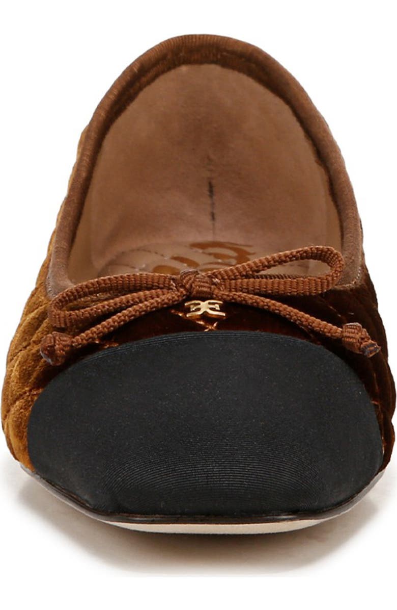 Sam Edelman Marilyn Cap Toe Ballet Flat, Alternate, color, Spiced Camel/ Black