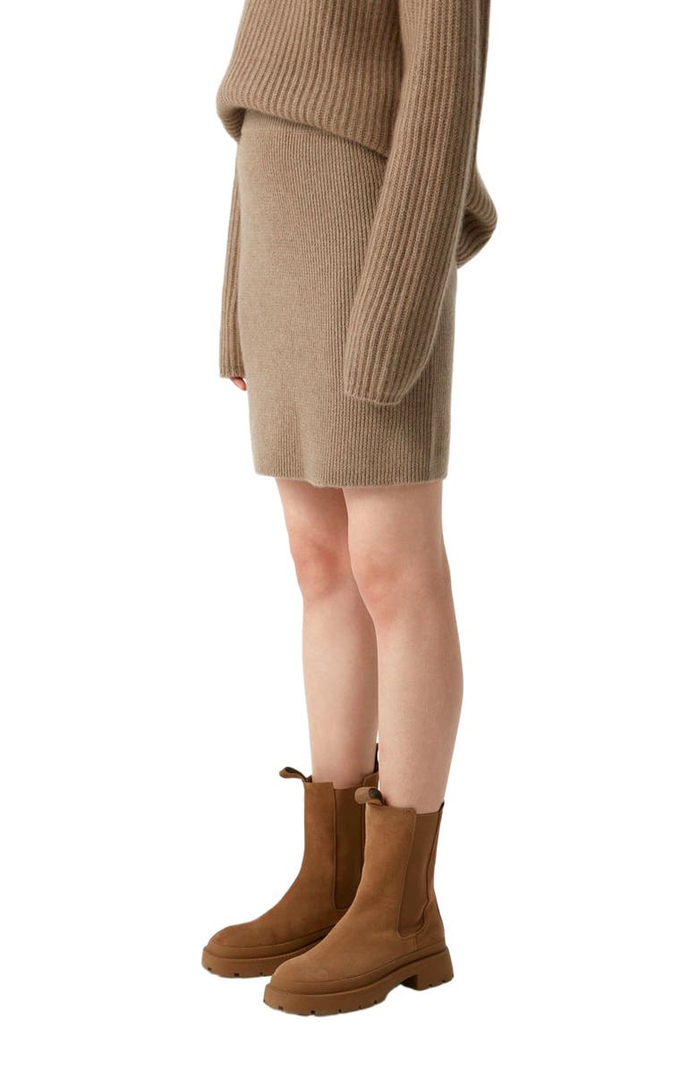 GOBI Mongolian Cashmere Cashmere Mini Skirt, Alternate, color, 
