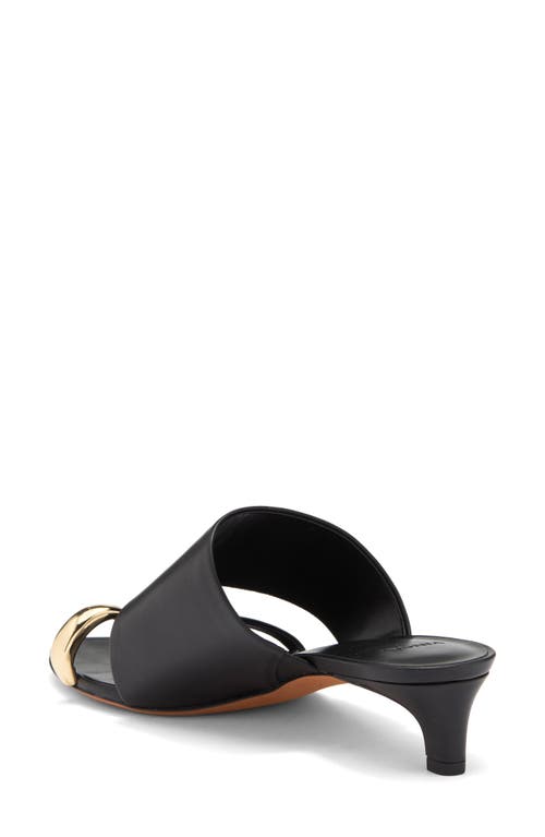 Vince Suzie Leather Kitten-heel Sandals In Black