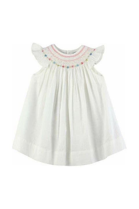 Girl White Bishop Dress 9M - Baby