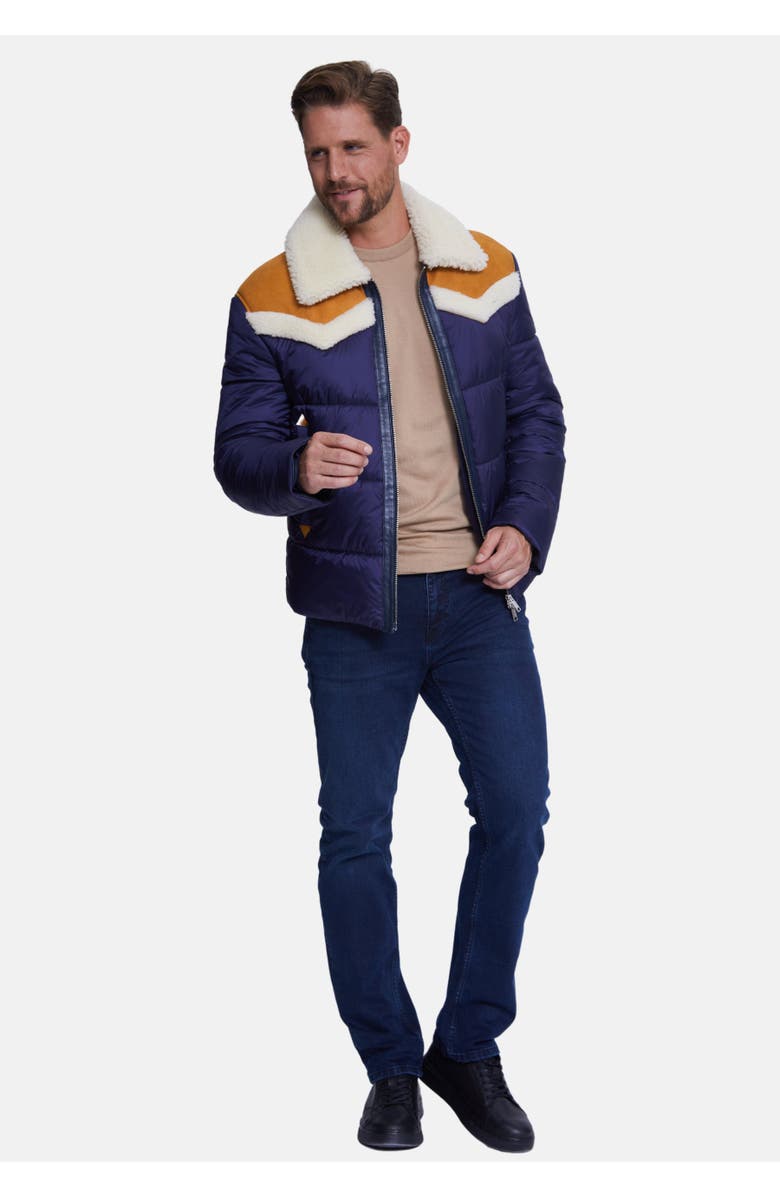 Furniq UK Nathaniel Puffer Coat, Alternate, color, Whiskey