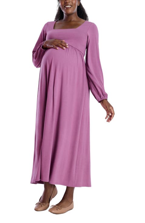 Long Sleeve Empire Waist Maxi Dress
