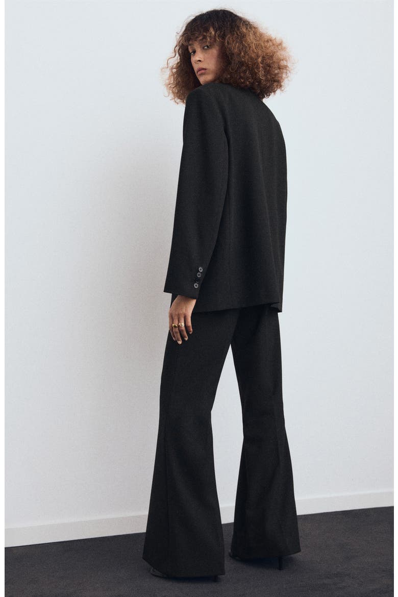 Straight Fit One-Button Suit Blazer, Alternate, color, BLACK