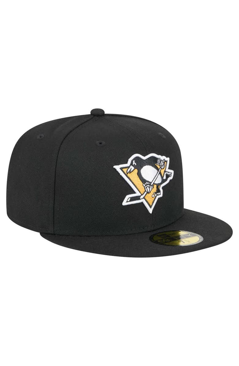 New Era Men's New Era Black Pittsburgh Penguins Core 59FIFTY Fitted Hat, Alternate, color, Black
