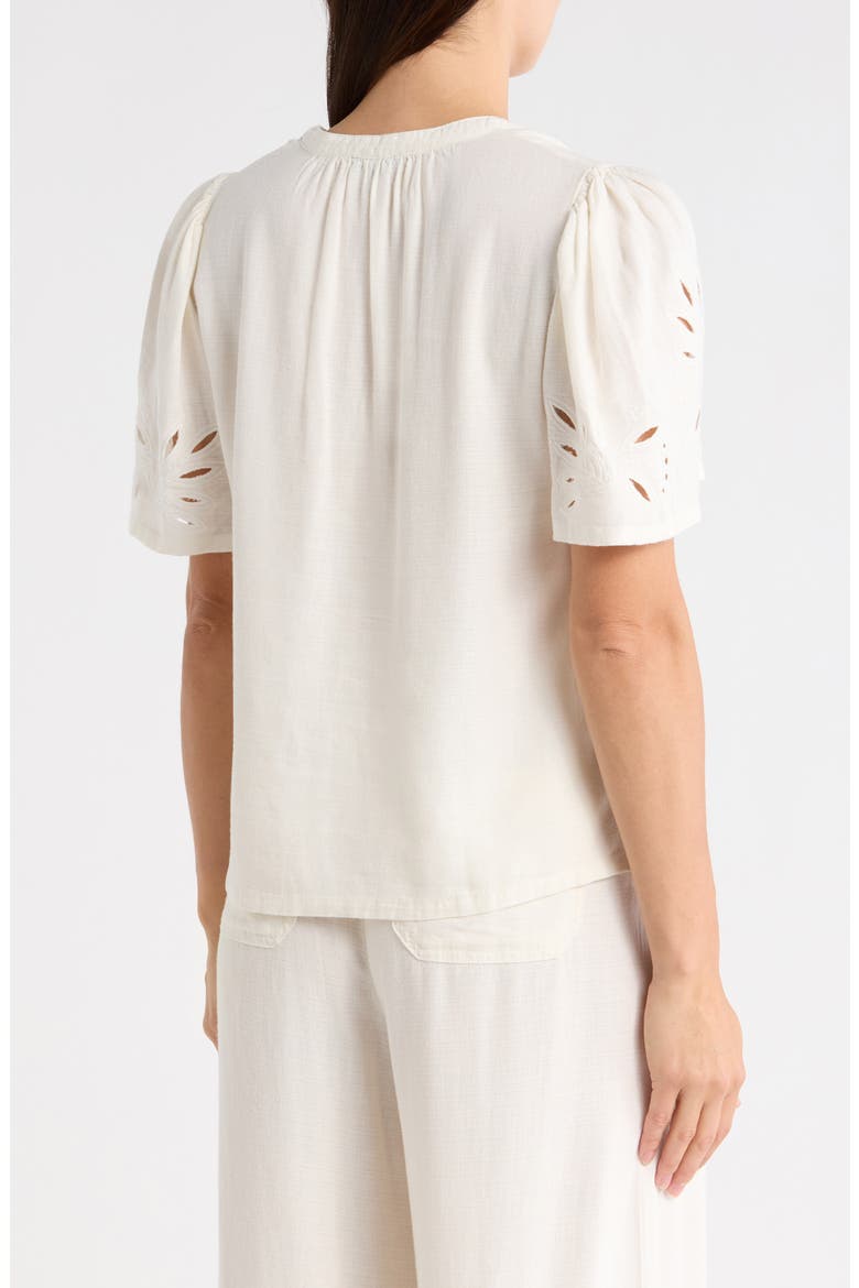 Cayden Embroidered Flutter Top, Alternate, color, PAPER WHITE