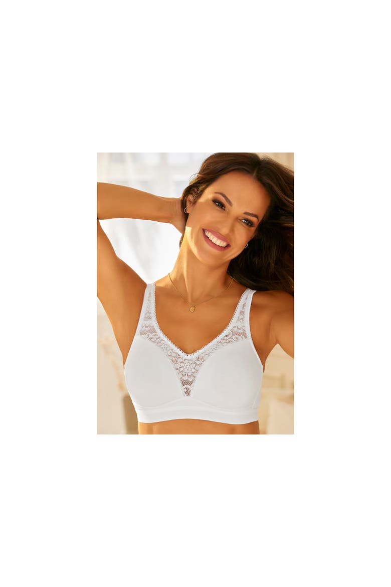2 Pk Lace Wireless Bras, Alternate, color, Rose & White