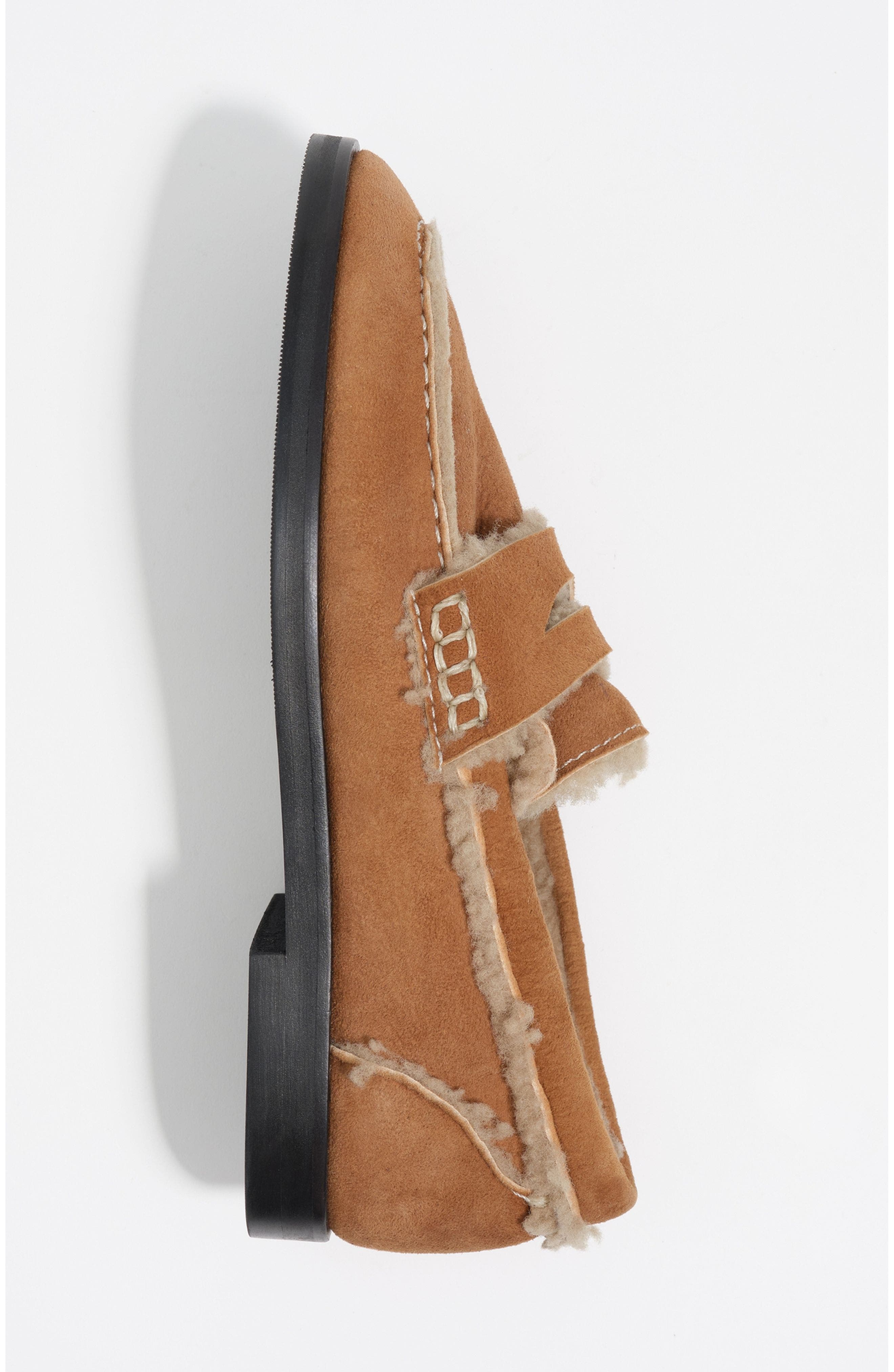 Bimba y Lola Split Leather Loafer, Alternate, color, Tan