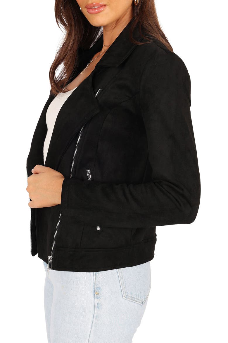 Spencer Faux Suede Jacket, Alternate, color, BLACK