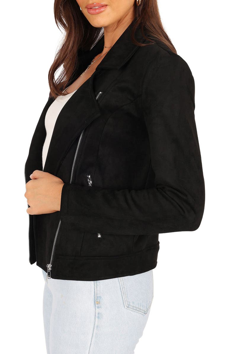 Petal & Pup Spencer Faux Suede Jacket, Alternate, color, Black