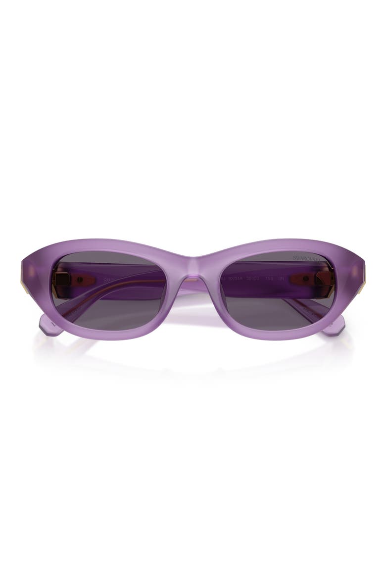 50mm Small Pillow Sunglasses, Alternate, color, MILKY LILAC / VIOLET