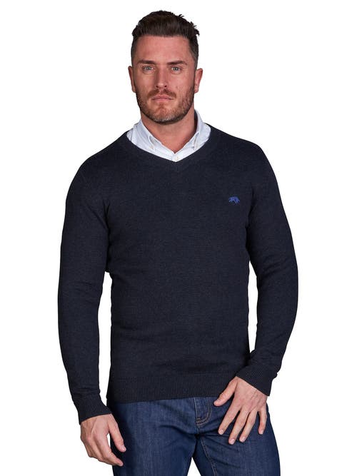 Raging Bull Classic V-neck Sweater In Black