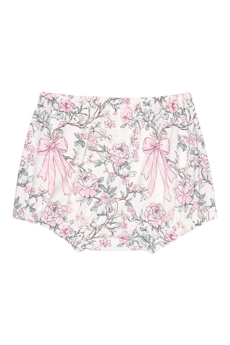 Flutter Sleeve Smocked Bodice Peplum Top & Bloomers Set, Alternate, color, LIGHT/ PASTEL PINK
