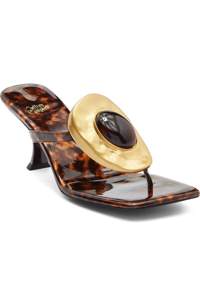 Jeffrey Campbell Bazaar Sandal, Main, color, Tortoise Patent Gold
