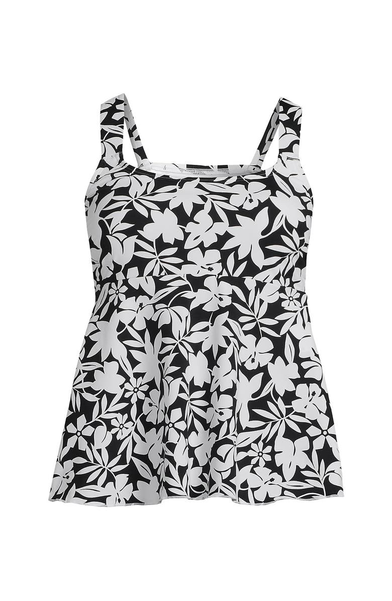 Lands' End Plus Size DD-Cup Flutter Scoop Neck Tankini Top Comfort Adjustable Straps, Alternate, color, 