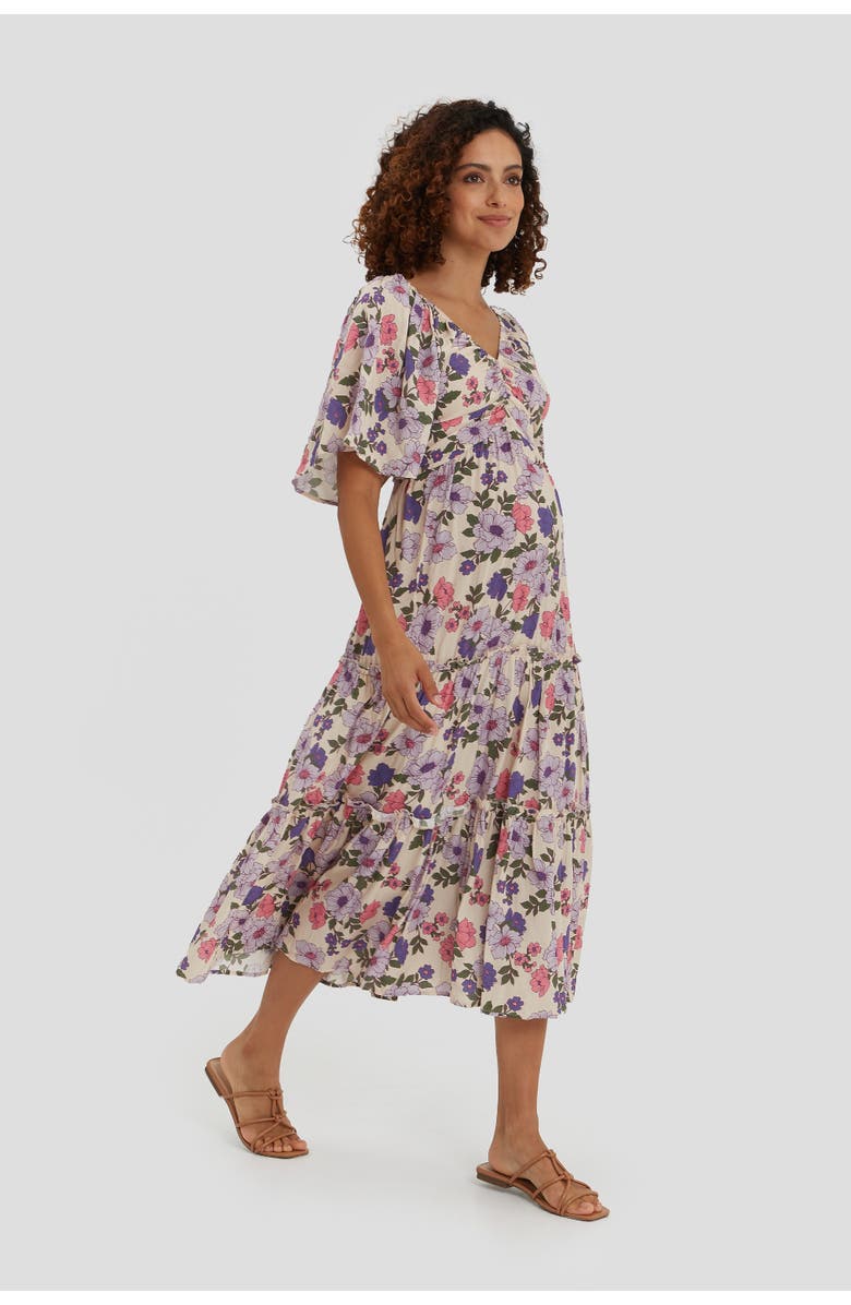 Nom Maternity Gracie Maternity & Nursing Dress, Alternate, color, Printed Floral
