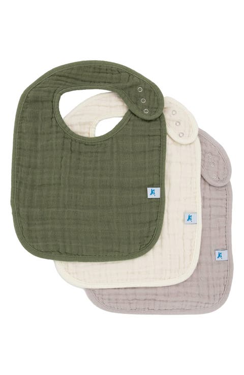 3-Pack Classic Cotton Muslin Bibs