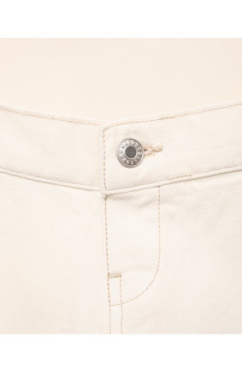 Mango Wide Leg Leg Maternity Jeans In Off White