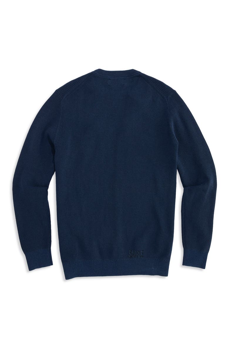 Folly Crewneck Cotton Sweater, Alternate, color, NAUTICAL NAVY