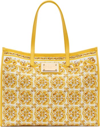 Dolce&Gabbana Majolica Print Canvas Shopper | Nordstrom