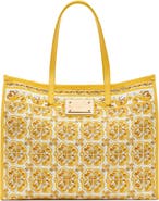 Dolce&Gabbana Majolica Print Canvas Shopper