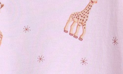 Kissy Kissy Sophie La Giraffe Pima Cotton Romper In Pink