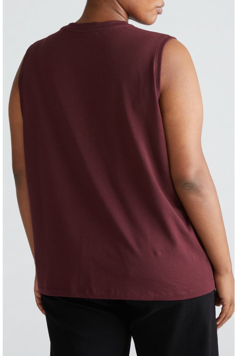 Patti Cotton Muscle Tank, Alternate, color, BLACK CHERRY