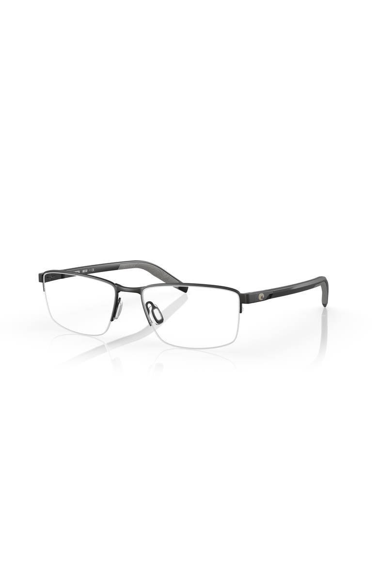 Costa 55mm Rectangle optical glasses, Main, color, Black