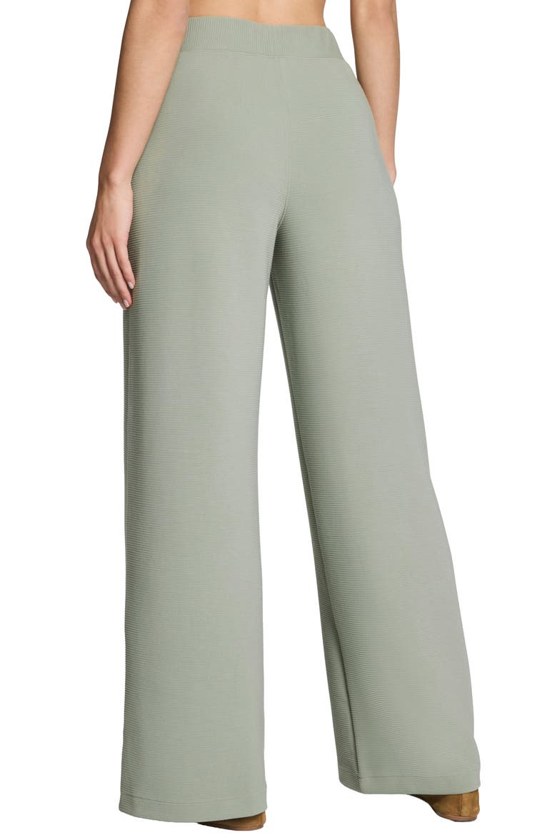 AirEssentials Wide Leg French Terry Rib Pants, Alternate, color, SAGE BRUSH