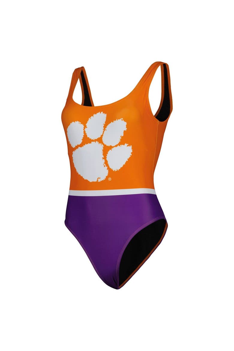Women's FOCO Orange Clemson Tigers One-Piece Bathing Suit, Alternate, color, Orange