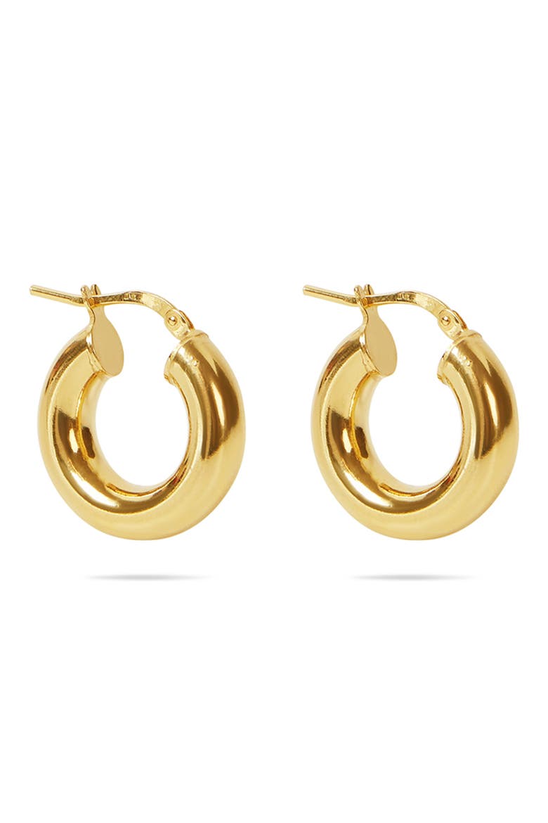 Chunky Tube Hoop Earrings, Main, color, GOLD