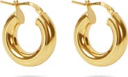 Argento Vivo Sterling Silver Chunky Tube Hoop Earrings