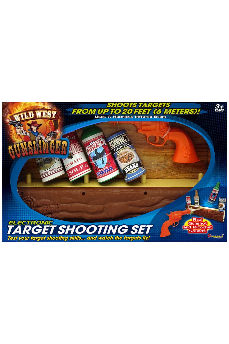 Wild West Gunslinger, Log Target Toy Shooting Game Set, Kids 3+, Main, color, Multicolored