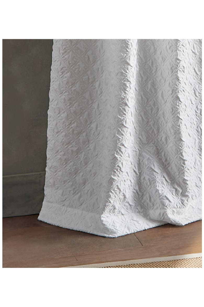 Set of 2 Diamond Pole Top Curtain Panels, Alternate, color, WHITE