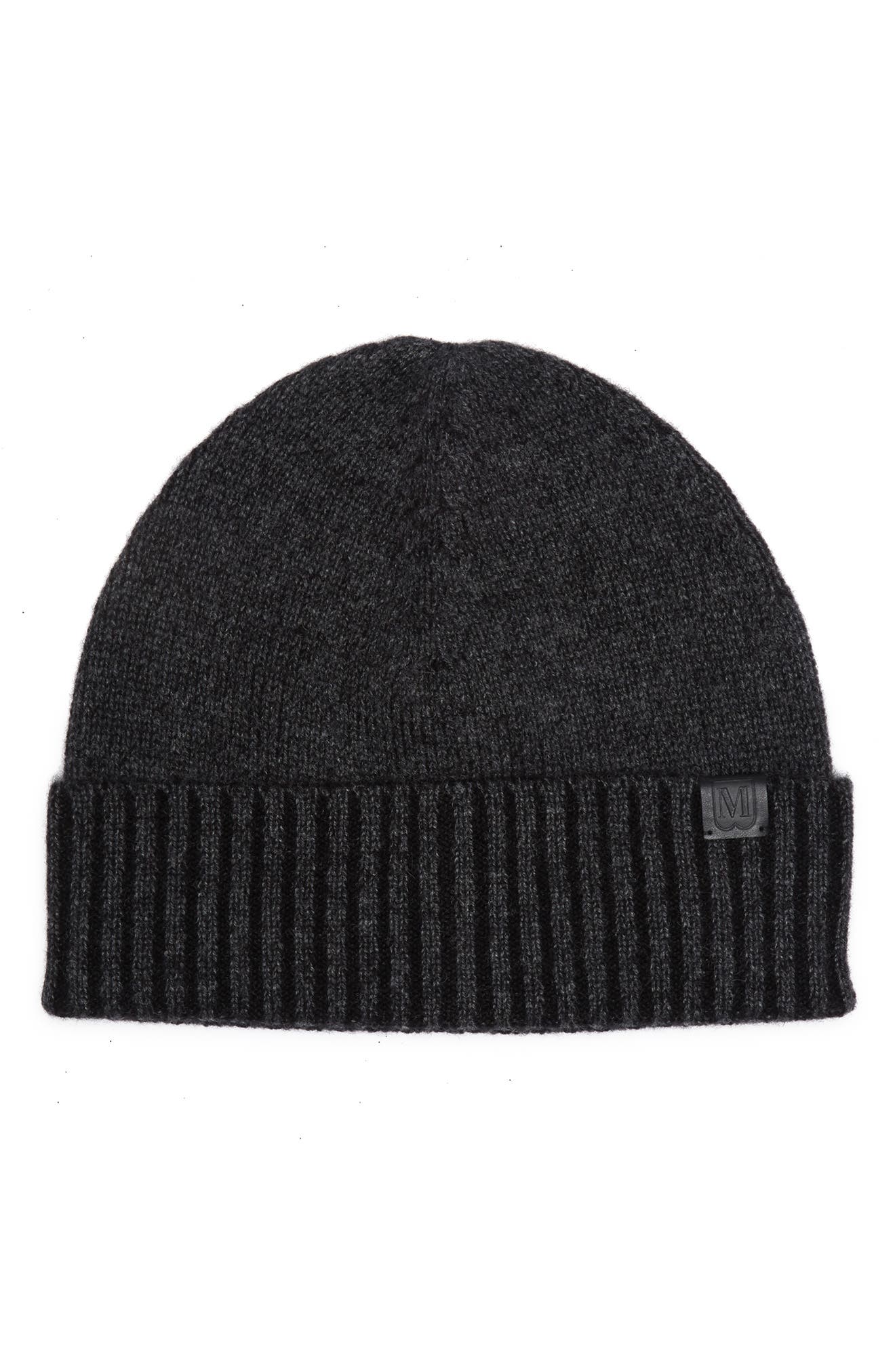 Bruno Magli Marled Ribbed Cuff Cashmere Beanie