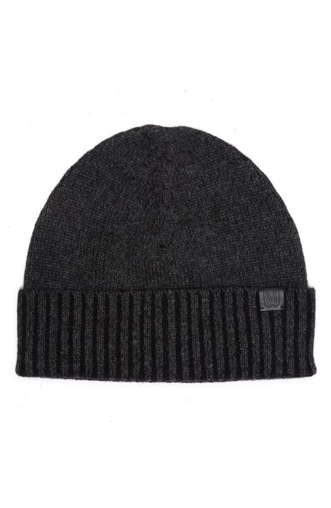 Marled Ribbed Cuff Cashmere Beanie