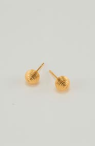 Gwen Beloti Striped Ball stud earring