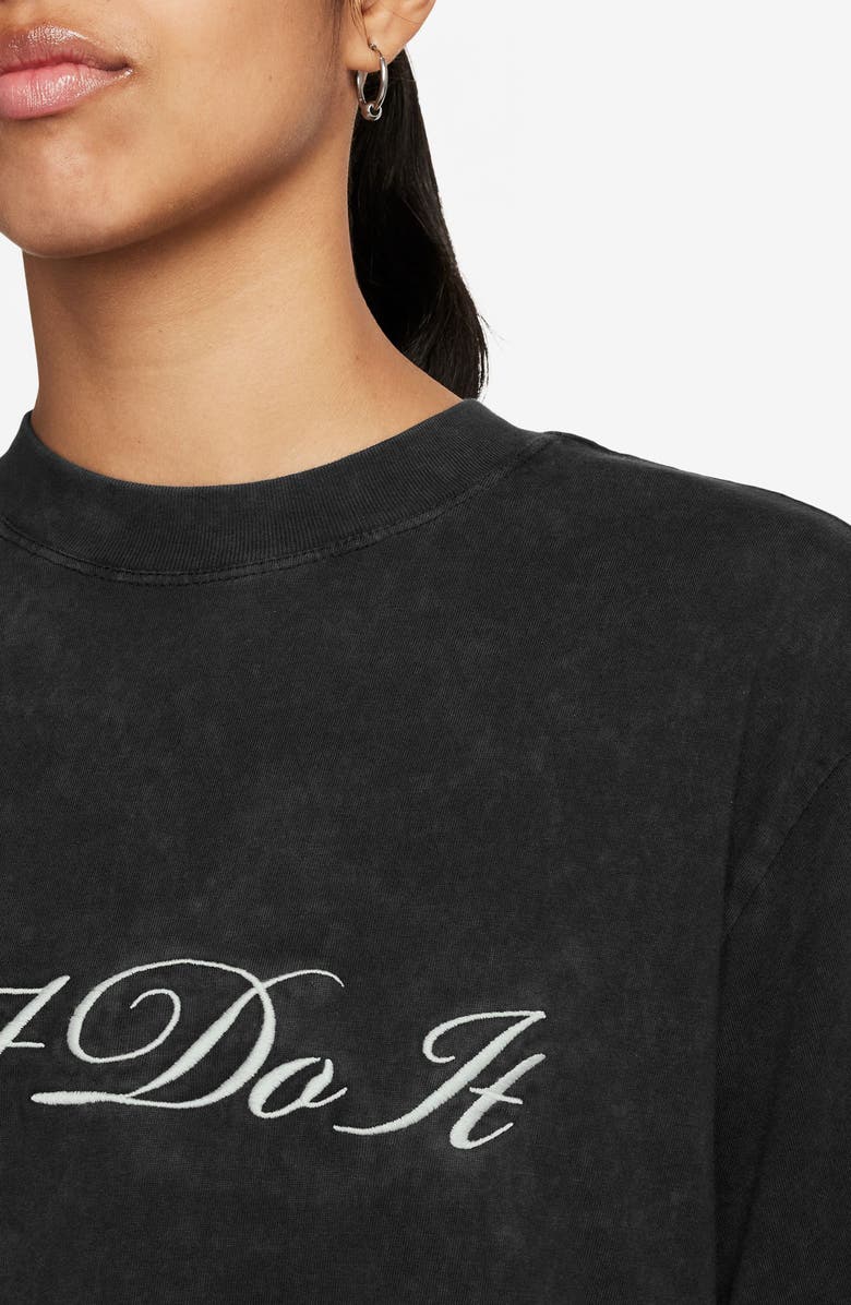 Nike Just Do It Boxy Embroidered T-Shirt, Alternate, color,