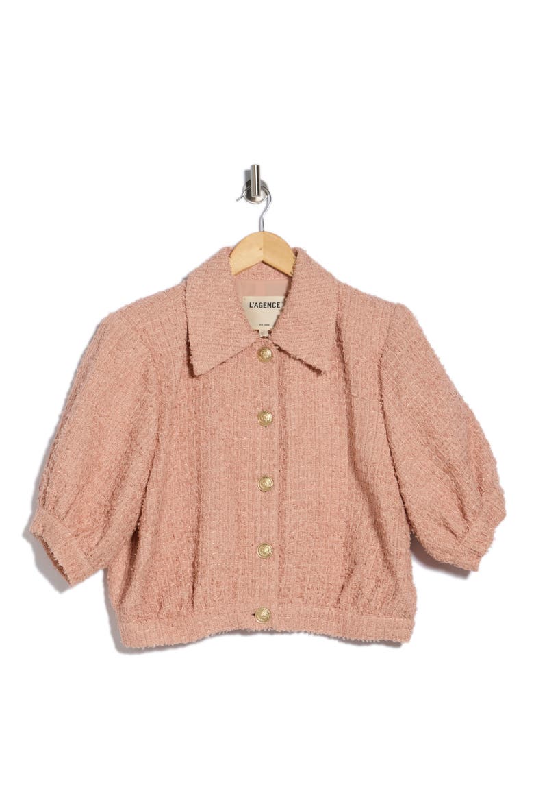 Cove Crop Shirt Jacket, Main, color, DUSTY PINK