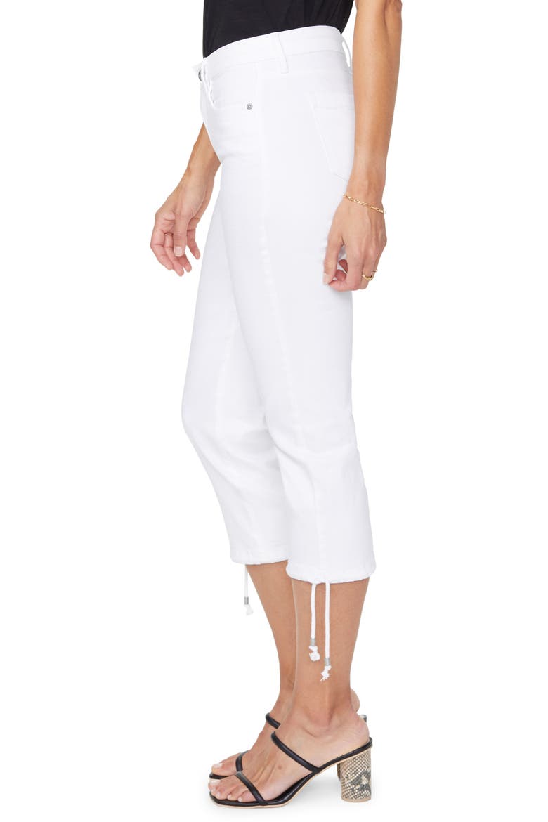Drawcord Hem Capri Jeans, Alternate, color, OPTIC WHITE