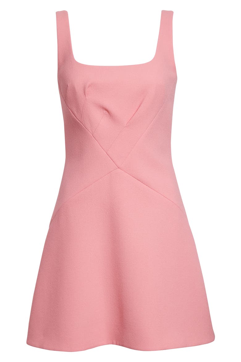 Larvall Wool Crepe Minidress, Alternate, color, PINK SORBET