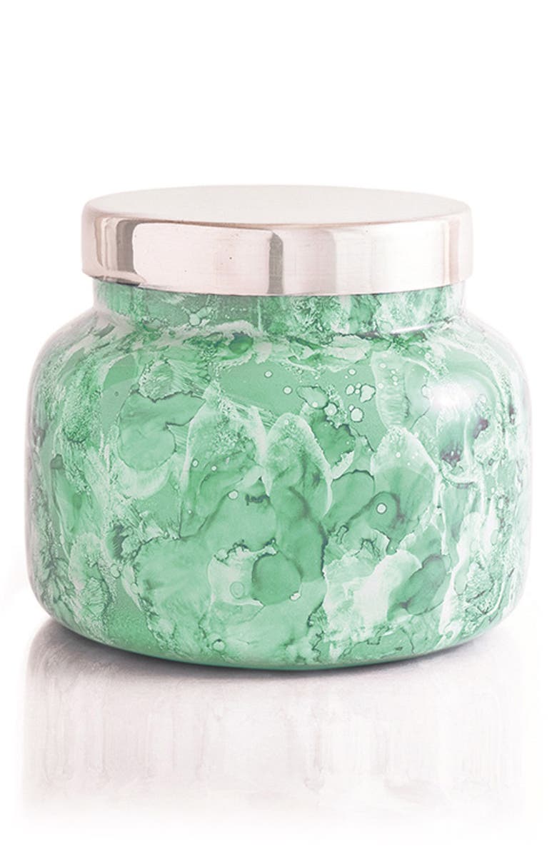 Capri Blue Watercolor Jar Candle, Main, color, 