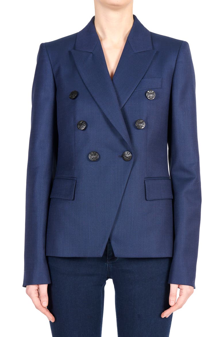Robin Double Breasted Wool Blazer, Main, color, DEEP BLUE